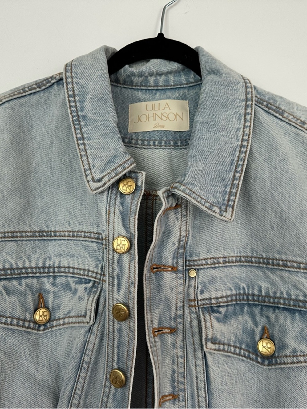 **LIKE NEW** Ulla Johnson Odette Denim Vest in Glacier Wash Size Medium - Picture 4 of 8